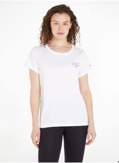 Buy Women's Original Logo Lounge T-Shirt, White in Saudi Arabia