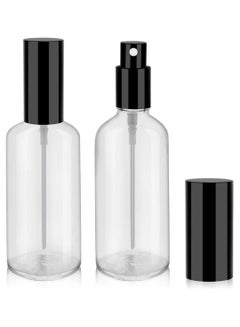 Buy Empty Glass Spray Bottles, Tiny Spray Bottles, Fine Mist Spray, for Essential Oils, Perfume, Massage, Hair, Refillable Spray Bottles with Lids, Mini Travel Bottles, 100ml  2 Pcs, Clear in Saudi Arabia