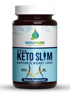 Buy Vedapure Keto Slim Supports weight loss 60 Capsules in Saudi Arabia