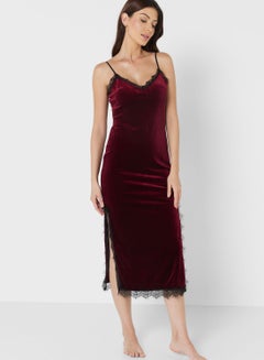 Buy Side Slit Strappy Nightdress in UAE