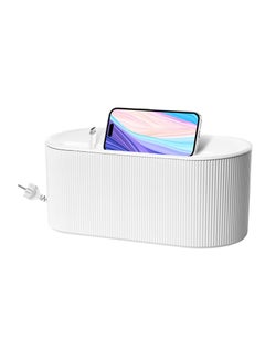 Buy Cable Management Box, Cord Organizer Box, Large and Medium Size Cord Box, Cord Hider Box with The Groove to Store The Chargers and Cable to Hide Surge Protector Cover on Desk or Floor (White) in UAE