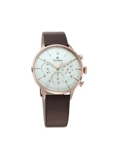 Buy Men Analog Round Shape Leather Wrist Watch - 90102WL01 - 48 Mm in UAE