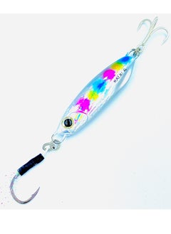 اشتري Oakura Kaiju Jig Clown Silver Set - 60g Weights, Extra Sharp BKK Hook, 10 Mesmerizing Colors - Lightweight Gear for Epic Fishing Adventures في الامارات