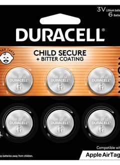 Buy Duracell 2032 Lithium Battery. 6 Count Pack. Child Safety Features. Compatible with Apple AirTag, Key Fob, and other devices. CR2032 Battery Lithium Coin Battery. CR Lithium 3V Cell in UAE