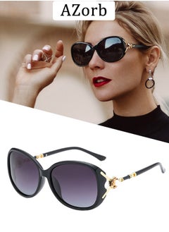 Buy Sunglasses Women Diamond Decoration Fashion Oval Women's Sun Glassess Accessories for Ladies Travle Outdoor Driving UV Protection Shades Black. in Saudi Arabia