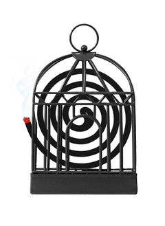 Buy Vintage Wrought Iron Mosquito Cage Golden Black Bird Cage Mosquito Coil Box Mosquito Coil Holder Home Accessories (Black) in UAE