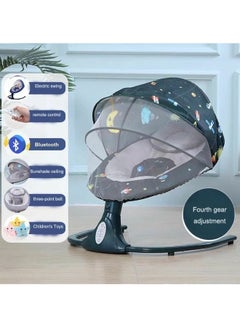 Buy Baby Bouncer Smart Bluetooth Baby Rocking Chair New Style Electric Cradle Bed Smart Sensor Swing Newborn Shaker With Remote Control in Saudi Arabia
