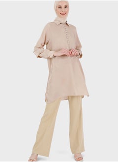 Buy Button Cuff Detail Tunic in UAE