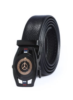 Buy 125CM Creative Casual Versatile Wear Resistant Leather Automatic Buckle Belt in UAE