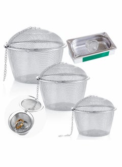 اشتري Ultrasonic Cleaner Baskets Ultrasonic Stainless Steel Mesh Ball Strainers Strainer Filters Interval Diffuser (3 Pieces 4.3 Inch) في الامارات