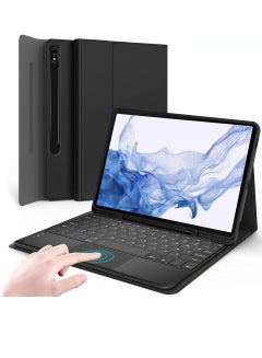 Buy Wireless Bluetooth Keyboard Ultra Slim Case Cover Compatible with Samsung Galaxy Tab S9 Ultra 14.6 inch 2023 Black in UAE