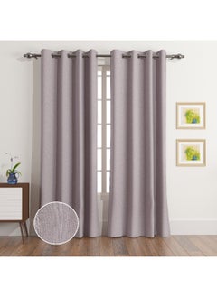 Buy La Paz 2-Piece Woven Extra Long Blackout Curtain Set 300 x 140 cm in UAE