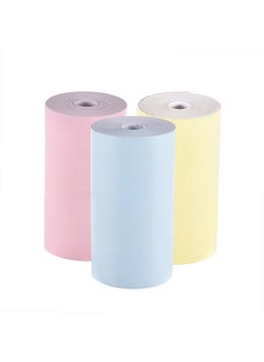 اشتري Color Thermal Paper Roll 57*30mm (2.17*1.18in) Bill Receipt Photo Paper Clear Printing for PeriPage A6 Pocket Thermal Printer for PAPERANG P1/P2 Mini Photo Printer,  3 Rolls في الامارات