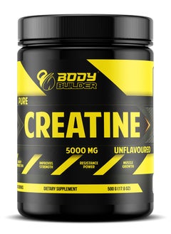 Buy Body Builder Creatine Monohydrate -100 Servings- 5000 mg High Purity Creatine Monohydrate per Serving - Boost Muscle Strength, Power and Endurance, Unflavored-500gm in UAE