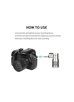 Buy BY-P4A External Camera Microphone 3.5mm TRS Mini Camera Mic with Noise Reduction for DSLR Camera/Camcorder/YouTube/Vlogging/Video Recording in Saudi Arabia