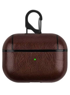 Buy Protective Charging Case Cover With Buckle For Apple AirPods Pro Dark Brown in UAE
