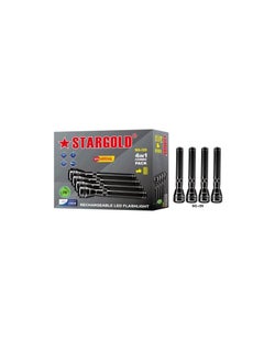 Buy Stargold Emergency Torch Light Rechargeable LED Flashlight Set Of 4 in Saudi Arabia