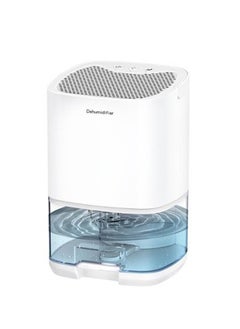 اشتري 1000ml Ultra Silent Bathroom Dehumidifier for Bedrooms with Auto Shut-Off Function, White في الامارات