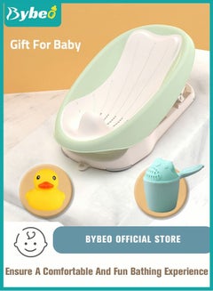 Buy Foldable Baby Bath Chair With Washing Hair Shower Shampoo Cup For Newborn to Toddler Infant Bather Support Use in the Sink or Bathtub Includes 3 Reclining Positions in Saudi Arabia