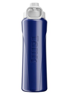 Buy Tank Insulated Plastic Water Bottle Super Cool 1L, Dark Blue, BPA Free in Egypt