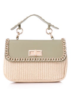 Buy Studded & Chain Outlined Closure Flap Handbag in Egypt