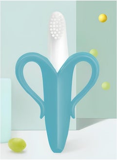 Buy Packaged Silicone Banana Toothbrush - Blue in Saudi Arabia