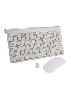 اشتري Wireless Keyboard and Mouse For Smart TV, Windows, IOS, NVR Silver في الامارات