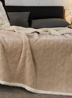 Buy Winter thickened Polar Fleece blanket soft comfortable double layer lamb Fleece office home nap warm sofa blanket in UAE