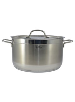 اشتري Alfa Casserole - 12.3 Liter Capacity -18/10 Cr-Ni Stainless Steel 30X17.5Cm - Silver في الامارات