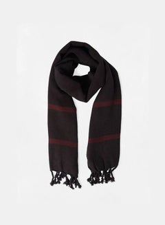 Buy Plaid Stripe Pattern Winter Scarf/Shawl/Wrap/Keffiyeh/Headscarf/Blanket For Men & Women - Small Size 45x175cm - Black / Burgundy in Egypt