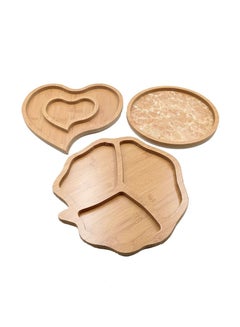 Buy A set of serving dishes consisting of 3 pieces of various shapes in Saudi Arabia