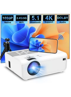 Buy Projector Full HD 1080P Smart Android 9.0 WIFI Home Theater 3D LCD Video 4K Cinema Portable Mini Projectors in Saudi Arabia