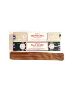 Buy White Sage , Palo Santo Incense Sticks with Incense Holder in UAE