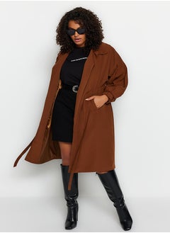 Buy Plus Size Trench Coat Trendyol Curve in Egypt