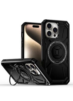 Buy SHIELD EGYPT For iPhone 15 Pro Max Armored II Series Mag-Safe Magnetic Holder Phone Case (Black) in Egypt