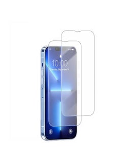 Buy iPhone 13 Pro Screen Protector 2Piece Tempered Glass Screen Protector For iPhone 13 Pro Clear in UAE