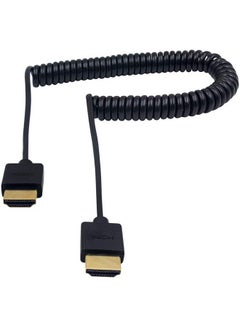 Buy Hdmi Coiled Cable 4K Hdmi Coiled Cable Extreme Thin Hdmi Male To Male Extender Coiled Cable For 3D And 4K Ultra Hd Tv Stick Hdmi 2.0 Cord Extension Converter (2.5M 8.2Ft) in UAE