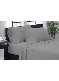 اشتري Solicity Fitted Sheet 90X200+25Cm Grey في الامارات