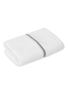 اشتري Hotel Embroidery Face Towel, White & Silver - 500 Gsm, 30X30 Cm في الامارات