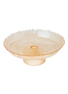 Buy Glass cake plate with base size 30 cm height 10 cm in Saudi Arabia