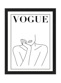 اشتري Vogue Fashion Girl Illustration Room Decoration Wall Art Poster with Frame 30x40cm في الامارات