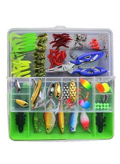 Buy 101 Pcs Fishing Lure Set Hard and Soft Bait Hook with Tackle Box in UAE