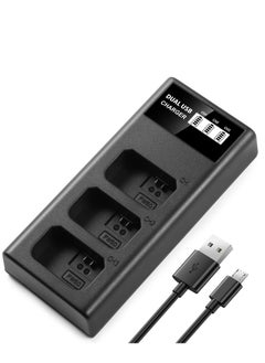 اشتري NP-FW50 Triple Slot LCD USB Charger, Fast Charger for Sony NEX 3/5/7 Series, SLT-A Series, Alpha a3000, a5000, a5100, a55, a6000, a6100, a6300, a6400, a6500, a7/a7II/a7s/a7SII/a7r/a7rII, rx10, rx10II في الامارات