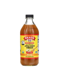 اشتري Organic Raw Unfiltered Apple Cider Vinegar Honey 16 fl oz 473 ml في الامارات