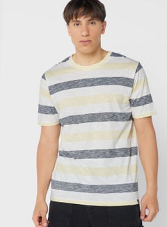 Buy Striped Crew Neck T-Shirt in UAE