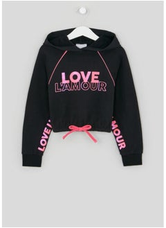 Buy Girls Love Slogan Hoodie in Egypt