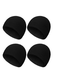 اشتري 4 Pcs Skull Caps Winter Warm Watch Cap Soft Polar Fleece Beanie Hat Thick Windproof Outdoor Skull Cap for Men Women في الامارات