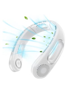Buy Portable Neck Fan, Bladeless Neck Fans Portable Rechargeable, 360° Cooling Neck Fan, 4 Speeds, Quiet, 5200 mAh Battery Operated USB Wearable Personal Fan for Women, Travel, Outdoor in Saudi Arabia