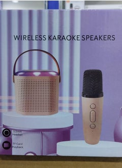 Buy Karaoke Machine for Kids Adults Mini Portable Bluetooth Colourful Karaoke Speaker with 2 Wireless Microphones and Dynamic Lights Birthday Gift Home KTV Outdoor Travel in UAE