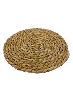 Buy 9.5'' Rattan Tablemats - Natural Round Braided Water Hyacinth Weave Placemat - No-Slip Wooden Heat Resistant Mats for Table, Coasters, Pots, Pans & Teapots in Kitchen in UAE